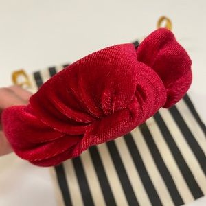 NWOT Lele Sadoughi cherry red velvet headband